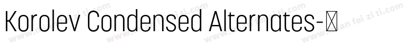 Korolev Condensed Alternates字体转换